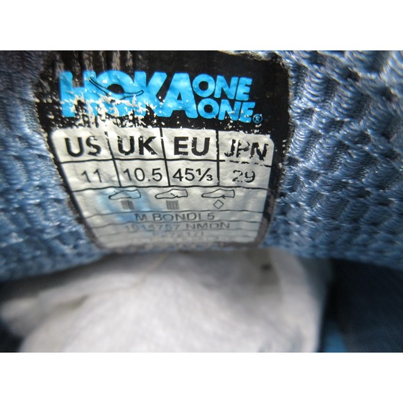 Hoka One One Bondi 5 Running Shoes Mens Size 11 Blue Green‎ Max Cushion Neutral main image 15